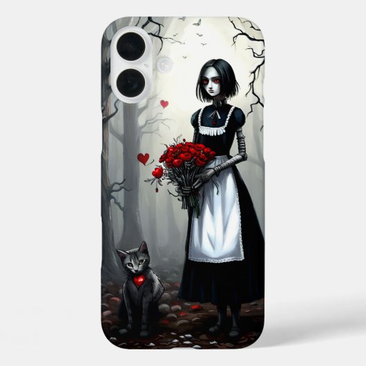 Gothic Robot Girl Case-Mate iPhone Hülle (Rückseite)