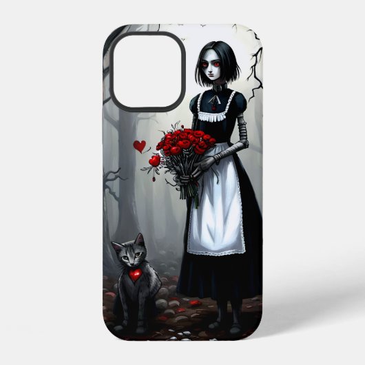 Gothic Robot Girl iPhone Hülle (Rückseite)
