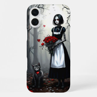 Gothic Robot Girl iPhone 16 Plus Hülle