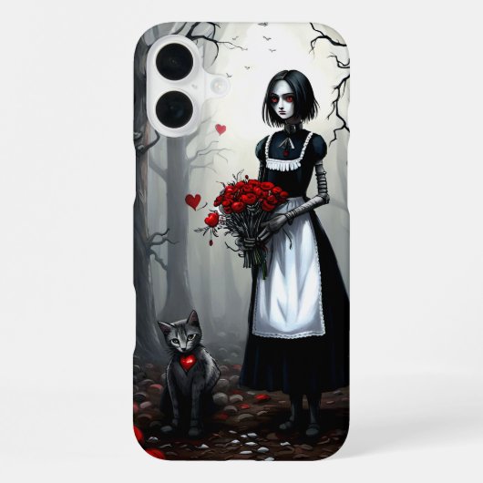 Gothic Robot Girl iPhone Hülle (Rückseite)