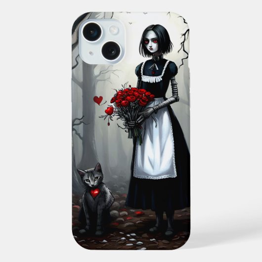 Gothic Robot Girl iPhone Hülle (Rückseite)