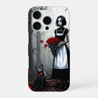 Gothic Robot Girl iPhone 16 Pro Hülle