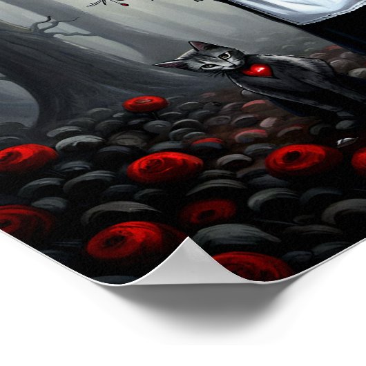 Gothic Robot Girl Poster (Ecke)