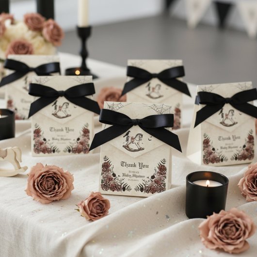 Gothic Rocking Horse Halloween Baby Shower Geschenkschachtel