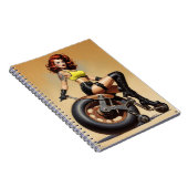 Gothic Roller Derby Girl Notizblock (Rechte Seite)