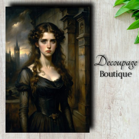 Gothic Romance Decoupage Seidenpapier