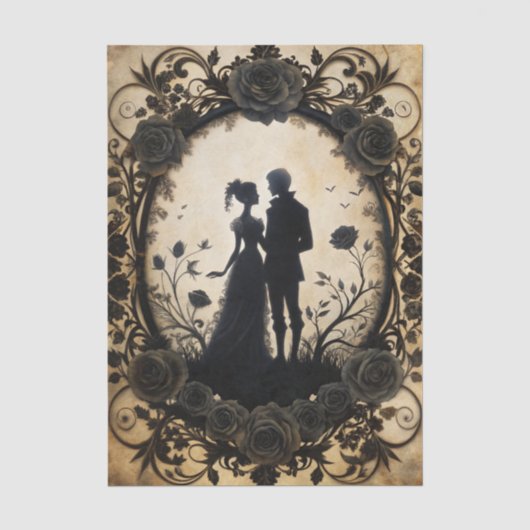 Gothic Romance Dekorative Schablonen Seidenpapier (Vorderseite)