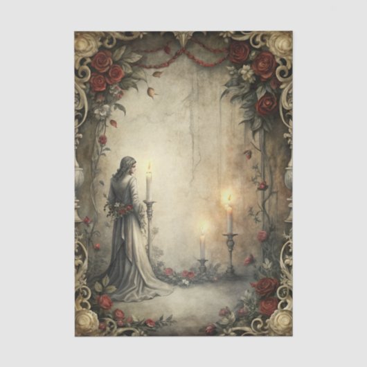 Gothic Romance Dekoupage Seidenpapier (Vorderseite)