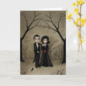Gothic Romance Grußkarte Karte (Gelbe Blume)