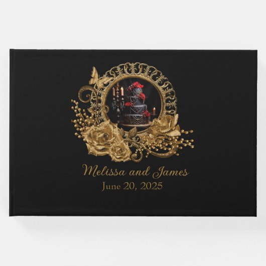 Gothic Romance Hochzeitsempfang Gästebuch (Vorderseite)