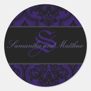 Gothic Romance Monogramm Aufkleber B
