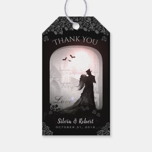 Gothic Romance Vielen Dank für Ihr individuelles G Geschenkanhänger (Vorderseite)