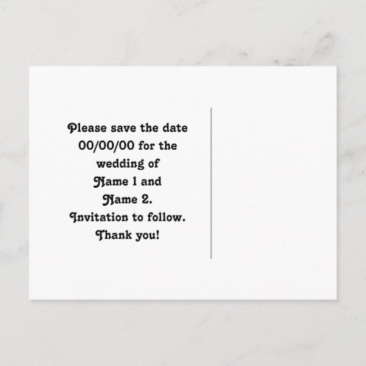 Gothic-Romance viktorianisch-Rot Save the Date Ankündigungspostkarte (Rückseite)