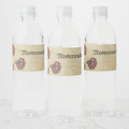 Gothic Romance Wedding Bottle Label - Dark & Elega Wasserflaschenetikett