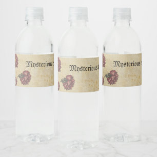 Gothic Romance Wedding Bottle Label - Dark & Elega Wasserflaschenetikett