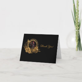 Gothic Romance Wedding Dankeskarte