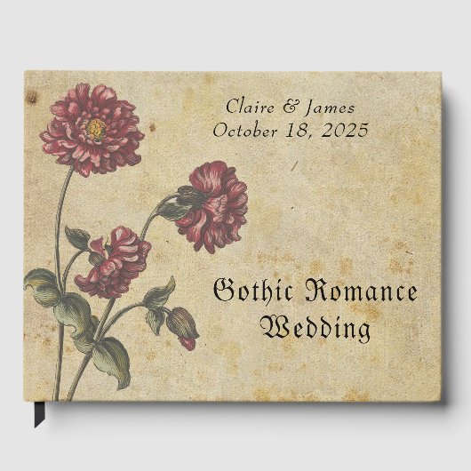 Gothic Romance Wedding Guest Book - Dark & Elegant Gästebuch (Vorderseite)