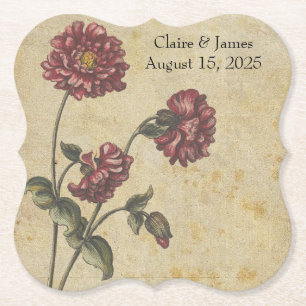 Gothic Romance Wedding Paper Untersetzer Dark Eleg