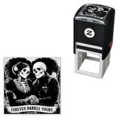 Gothic Romance zweier Skelette, die Händchen halte Permastempel (Beispiel)