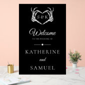 Gothic Romantic Skeleton Hand Halloween Hochzeit Acrylschild (Hochzeit)