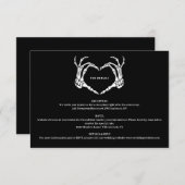 Gothic Romantic Skeleton Hand Halloween Hochzeit Begleitkarte (Vorne/Hinten)