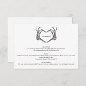 Gothic Romantic Skeleton Hand Halloween Hochzeit Begleitkarte (Vorne/Hinten)