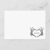 Gothic Romantic Skeleton Hand Halloween Hochzeit Begleitkarte (Rückseite)