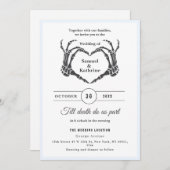 Gothic Romantic Skeleton Hand Halloween Hochzeit Einladung (Vorne/Hinten)