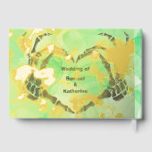 Gothic Romantic Skeleton Hand Halloween Hochzeit Gästebuch (Rückseite)