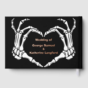 Gothic Romantic Skeleton Hand Halloween Hochzeit Gästebuch