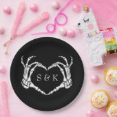 Gothic Romantic Skeleton Hand Halloween Hochzeit Pappteller (Party)