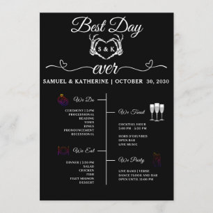 Gothic Romantic Skeleton Hand Halloween Hochzeit Programm
