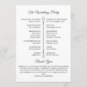 Gothic Romantic Skeleton Hand Halloween Hochzeit Programm (Rückseite)