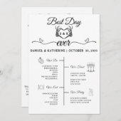 Gothic Romantic Skeleton Hand Halloween Hochzeit Programm (Vorne/Hinten)