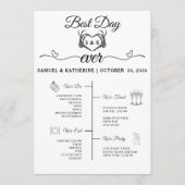 Gothic Romantic Skeleton Hand Halloween Hochzeit Programm (Vorderseite)