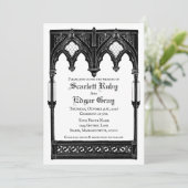 Gothic-Romantik-Einladung Einladung (Stehend Vorderseite)