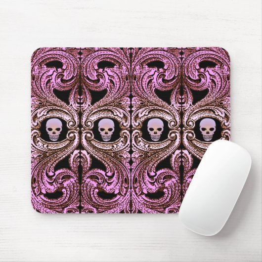 Gothic-Rosa-Schmuck mit Totenkopf Mousepad (Mit Mouse)