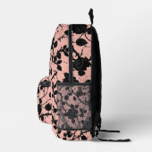 Gothic-Rosa- und Schwarz-Friedhof-Rose Bedruckter Rucksack (Rechts)
