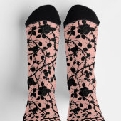 Gothic-Rosa- und Schwarz-Friedhof-Rose Socken (Oben)