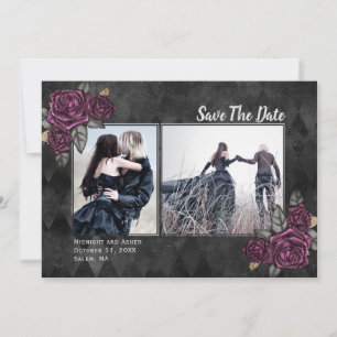 Gothic Rose 2 Foto Black Wedding Save the Date