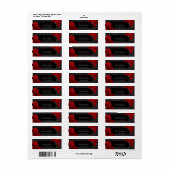 Gothic Rose Black and Red Wedding Labels (Vorne)