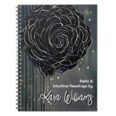 Gothic Rose Black & Graue Intuitive Lesegeräte Tar Notizblock (Vorderseite)