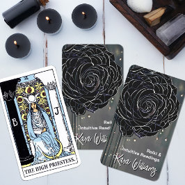 Gothic Rose Black & Gray Intuitive Lesungen, Blume Spielkarten