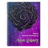 Gothic Rose Black & Lila Bright Tarot Notizblock (Vorderseite)