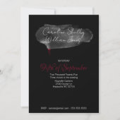 Gothic Rose Black Red Heart Blood Tropfen Einladung (Vorderseite)