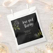 Gothic Rose Black Wedding Geschenktütchen (Ausgeschnitten)