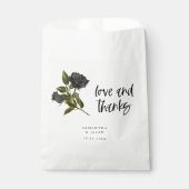 Gothic Rose Black Wedding White Geschenktütchen (Vorderseite)