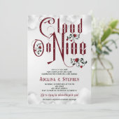 Gothic Rose Cloud Nine Couples Polterabend Einladung (Stehend Vorderseite)