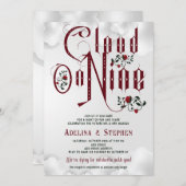 Gothic Rose Cloud Nine Couples Polterabend Einladung (Vorne/Hinten)