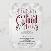 Gothic Rose Cloud Nine Halloween Brautparty Einladung (Vorne/Hinten)